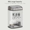 6123AFcFb+L._SL1500_ HOMCOM 50L Sensor Bin with Soft-Close Lid Automatic Kitchen Bin Silver Tone Electronic Touchless Motion Sensor