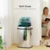71RVGvElvvL._SL1500_ HOMCOM 50L Sensor Bin with Soft-Close Lid Automatic Kitchen Bin Silver Tone Electronic Touchless Motion Sensor