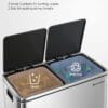 SONGMICS Trash Can, 2 x 8 Gallon (2 x 30 L) Garbage Can for Kitchen with 15 Trash Bags
