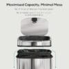 71yUzR6v89L._SL1500_ HOMCOM 50L Sensor Bin with Soft-Close Lid Automatic Kitchen Bin Silver Tone Electronic Touchless Motion Sensor