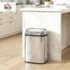 812PE51PSjL._SL1500_ HOMCOM 50L Sensor Bin with Soft-Close Lid Automatic Kitchen Bin Silver Tone Electronic Touchless Motion Sensor