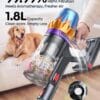 80Mins Cordless Vacuum Cleaner, 650W 55Kpa Stick Vacuum Cleaner for Home