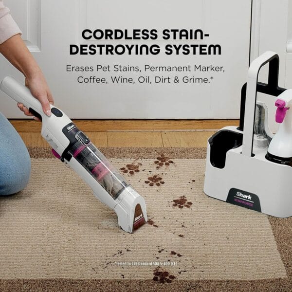 91WSdQHyhmL._AC_SL1500_ Shark StainForce Cordless Spot Cleaner, Lightweight & Portable HX100UKT
