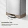EKO Hudson Matte Stainless 50 Liter/13.2 Gallon Step Trash Can with Rear Trash Bag Storage Compartment